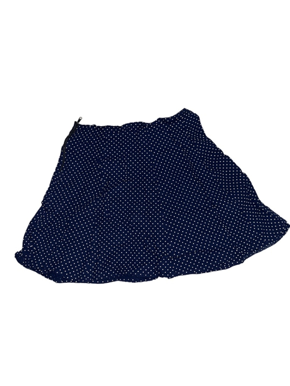 Polka Dot Navy Blue Midi Skirt